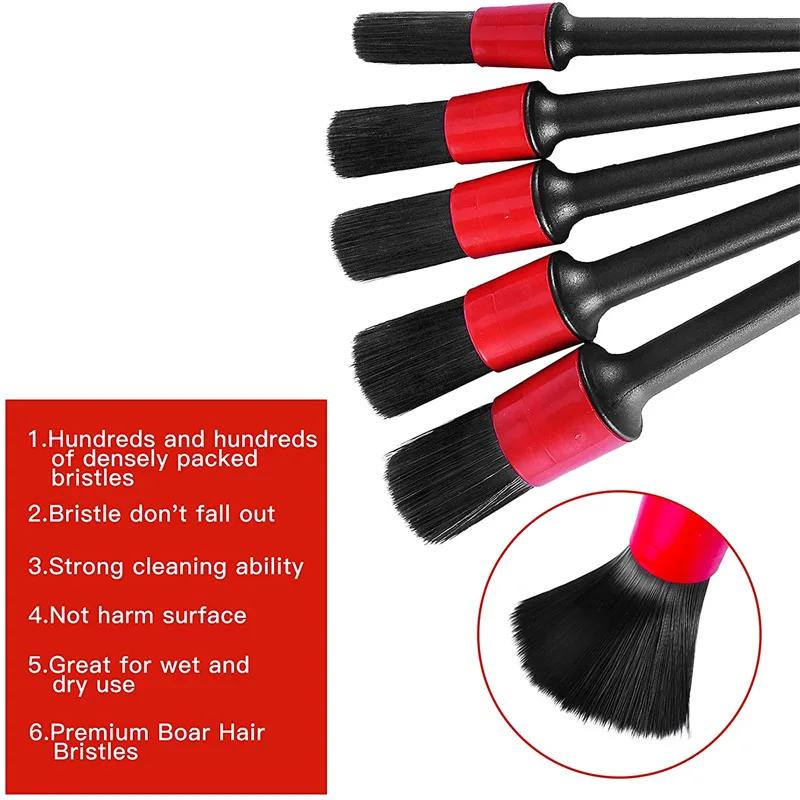 5/10PCs Car Cleaning Brush Kit Detailing Brush Set Dust Removal Brush Car Washing Tool Soft Brush Air Conditioning Outlet Brush