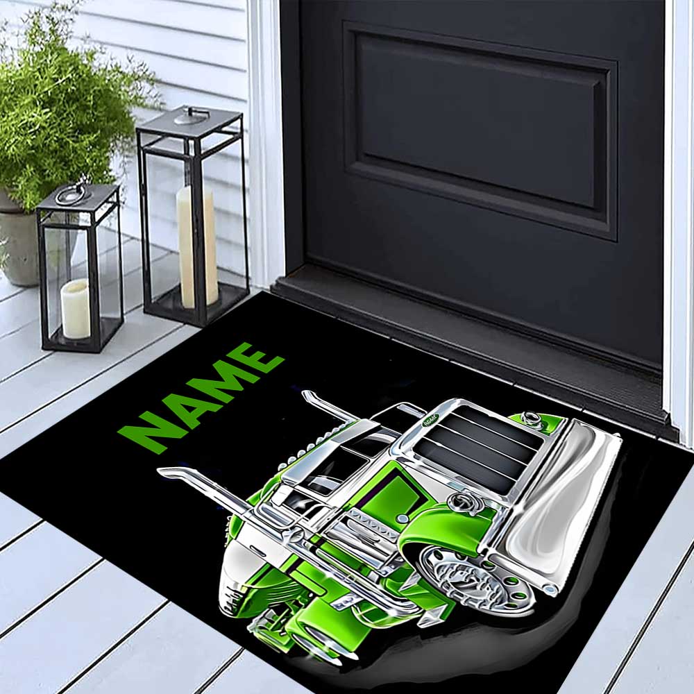 Heavy Trucks Customize your name rug, office chair cushion, home bedroom living room gift.