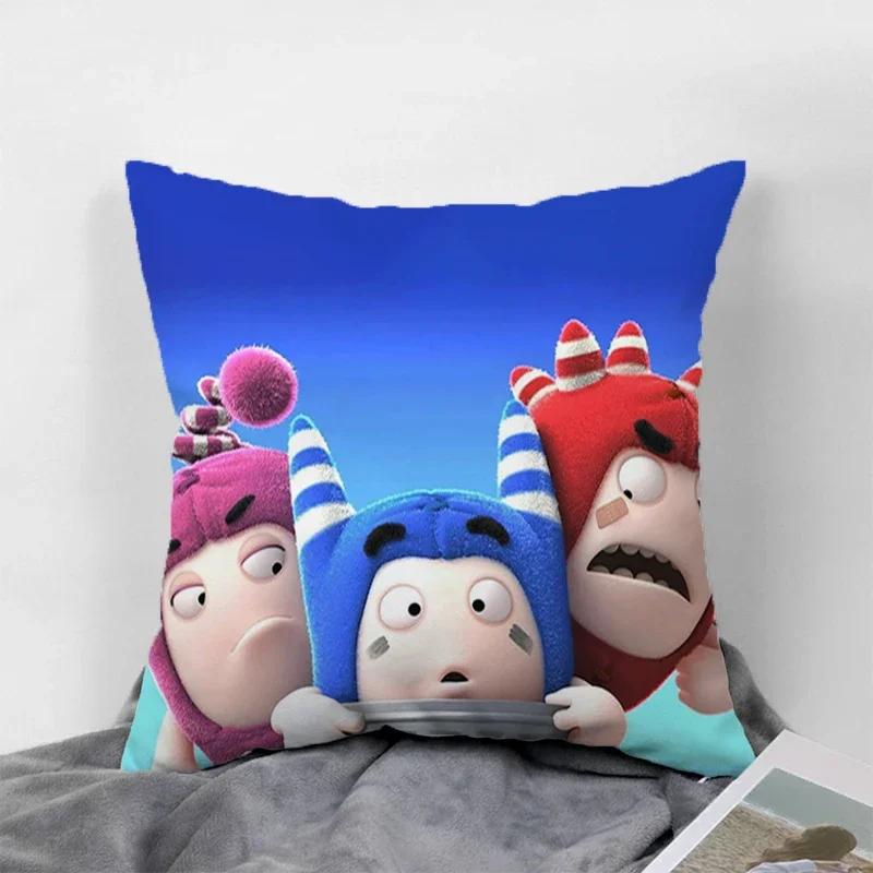 Dekoracja Domu Poszewki na Poduszki Oddbods na Poduszkę do Łóżka 45*45 Dekoracja Poduszek na Kanapę Salon Pościel na Łóżko Pojedyncze Pokrowiec na Kanapę Samochodową