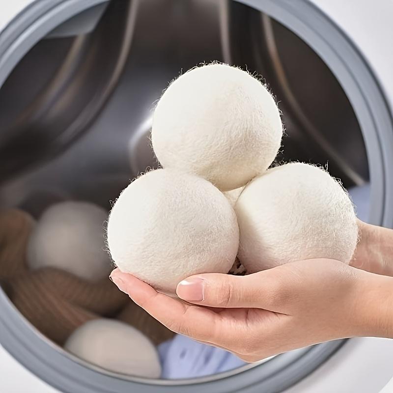 3-Pack Wool Drying Balls, High-Quality Natural Wool & Polycarbonate, Anti-Tangle Laundry Dryer Balls, Reusable Cleaning Supplies for Clothes Care