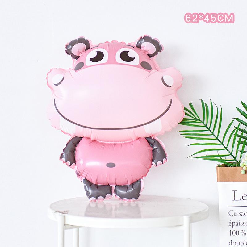 Baby Birthday & Back-to-School Cartoon Animal Balloons for Kids' Party - Giraffe & Elephant Theme