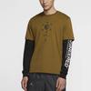 Jordan Logo Print Basketball Sports Crew-neck Short Sleeve T-shirt Men Tops Olive-Green AT8928-368