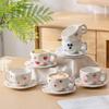 Creative Cloud Ceramic Coffee Cup and Saucer Set
