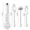 Rechargeable Handheld Milk Frother 3 Speeds Drink Mixer With 3 Heads, Red