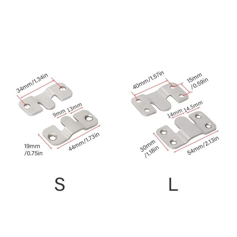 10pcs Heavy Duty Stainless Steel Wall Hook For Home Office Strong Load Capacity Mounting Bracket Hanging Buckles