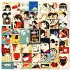 50PCS Japanese Retro Girl Cartoon Stickers, Anime Decals for Journal, Water Bottle & DIY Decoration