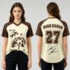 Noah Kahan The Last of The Bugs World Tour 2027 Football Jersey Unisex V‑Neck Short Sleeve Shirt Music Concert Fan Merch Y2K Top
