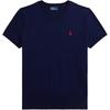 Polo Logo Crew Neck Slim Fit Short Sleeve Regular T-Shirt Women Tops Navy-Blue WMPOSWENC021394-400