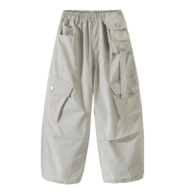 Girls' Korean Style Wide-Leg Cargo Pants - Spring/Autumn 2025 Collection