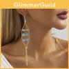 Blue Geometric Stylish Natural Stone Earrings For Fall 2023 Ladies