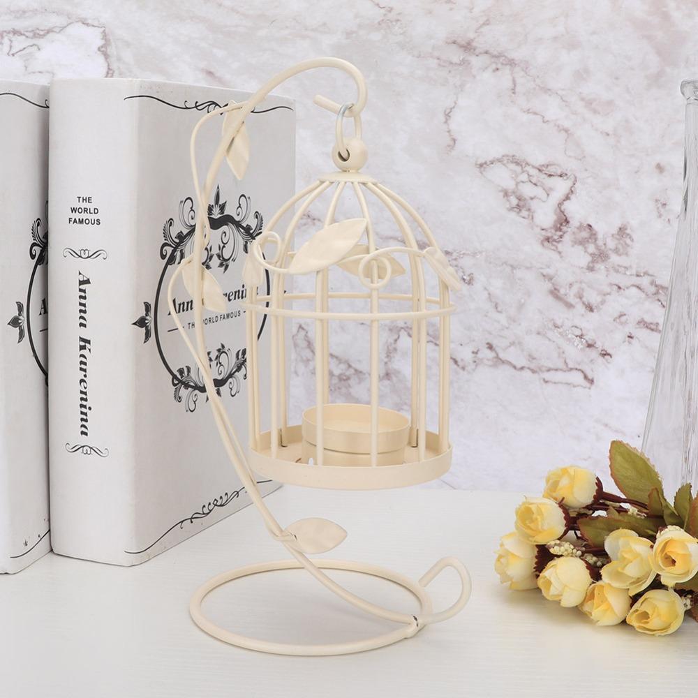 Iron Iron Birdcage Lantern Birdcage Black, White Birdcage Candle Holder 9.1in Tabletop Lantern Decor Dining Table