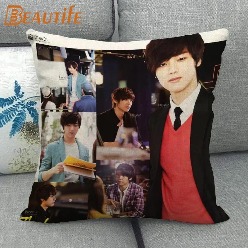 45X45cm CNBLUE KPOP Pillow Cover Square Zipper Cotton Linen Fabric Pillow Cases Bedroom Home Decorative Boys Girls Gift