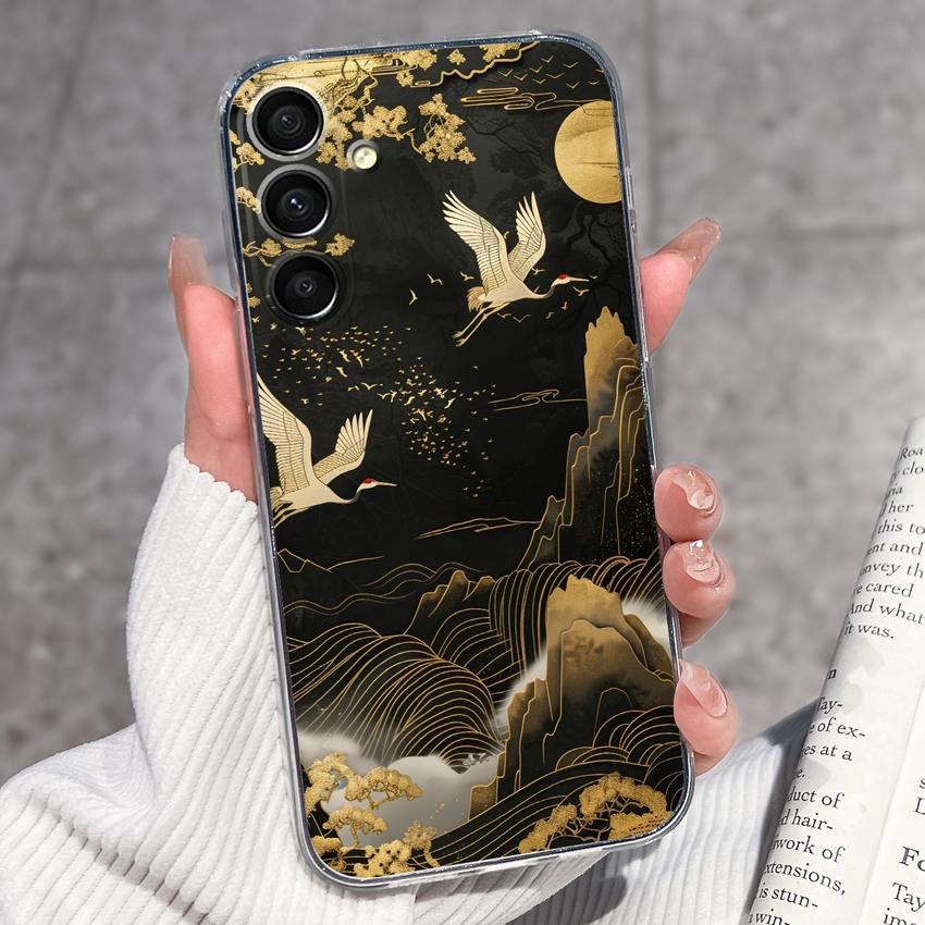 Casing For Samsung A16 A17 A15 A14 A13 A12 A10 A26 A25 A24 A23 A22 Phone Cover Cute Penguin Pattern Transparent Silicone Shell For Samsung Bumper Case