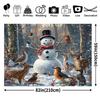 1Pcs Snowman Bunny Winter Scene Decoration Background Christmas Backdrop Decorations For Photo Studio Photo Booth Party