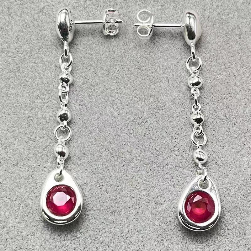 Exquisite 2024 UNOde50 Ruby Earrings for Women - Romantic, Fashionable, Versatile Jewelry Gift
