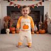 Baby Boy Pumpkin Embroidery Halloween Romper - Super Cute & Perfect for Outdoors