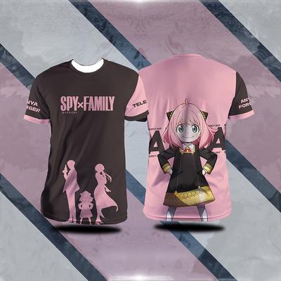 Anime trička Spy X Family 3D tisk Chlapci Dívky Móda Streetwear Tričko ve velkých velikostech s výstřihem do O Dětská trička Harajuku Trička Oblečení