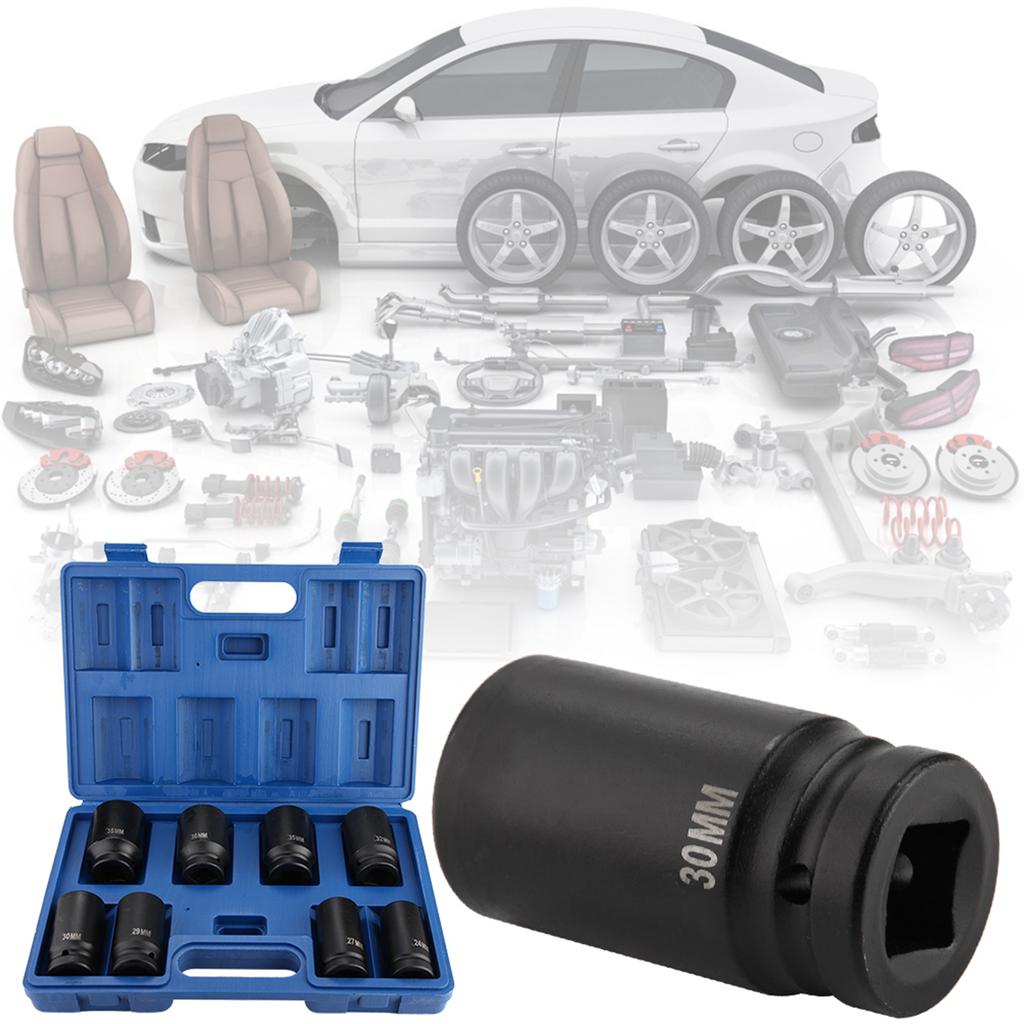 8pcs 3 4 Inch Durable Drive Deep Impact Socket Set 24‑38mm