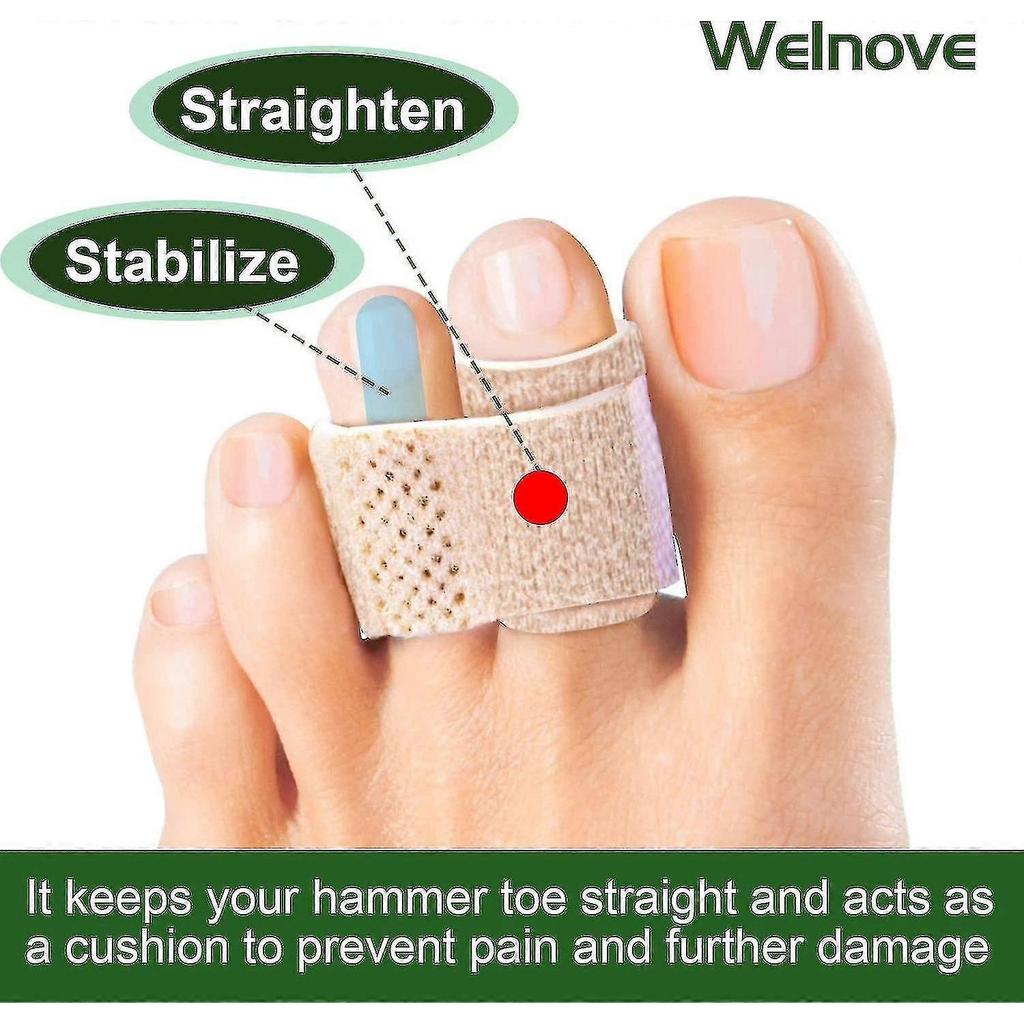 8-pack Of Hammer Toe Straighteners For Straightening Hammer Toes, Broken Toes, Crooked Toes And Overlapping Toes
