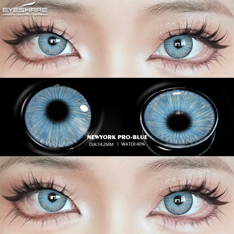 Eyeshare 1 Pair Halloween Color Contact Lenses for Eyes Red Blue Purple Lenses 14.5mm Cosplay Anime Cosmetics Makeup Colored Lenses