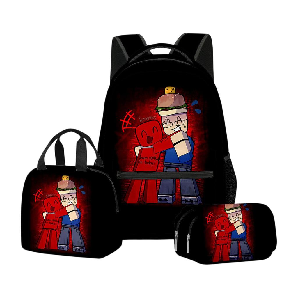 Cartoon Printing Casual Shoulder Bag Junior High School Students Large Capacity Backpacks