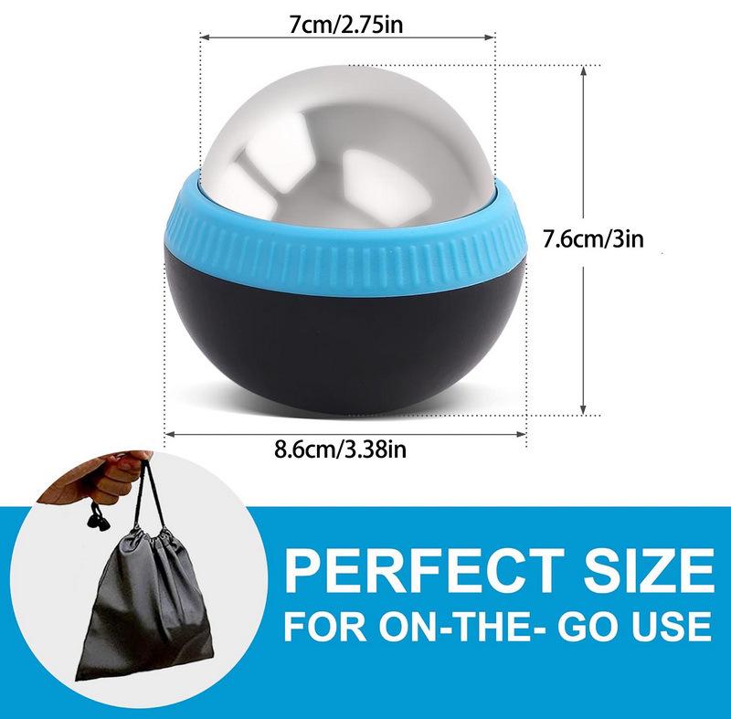 Stainless Steel Hot & Cold Massage Roller Ball for Sports Therapy and Physiotherapy.