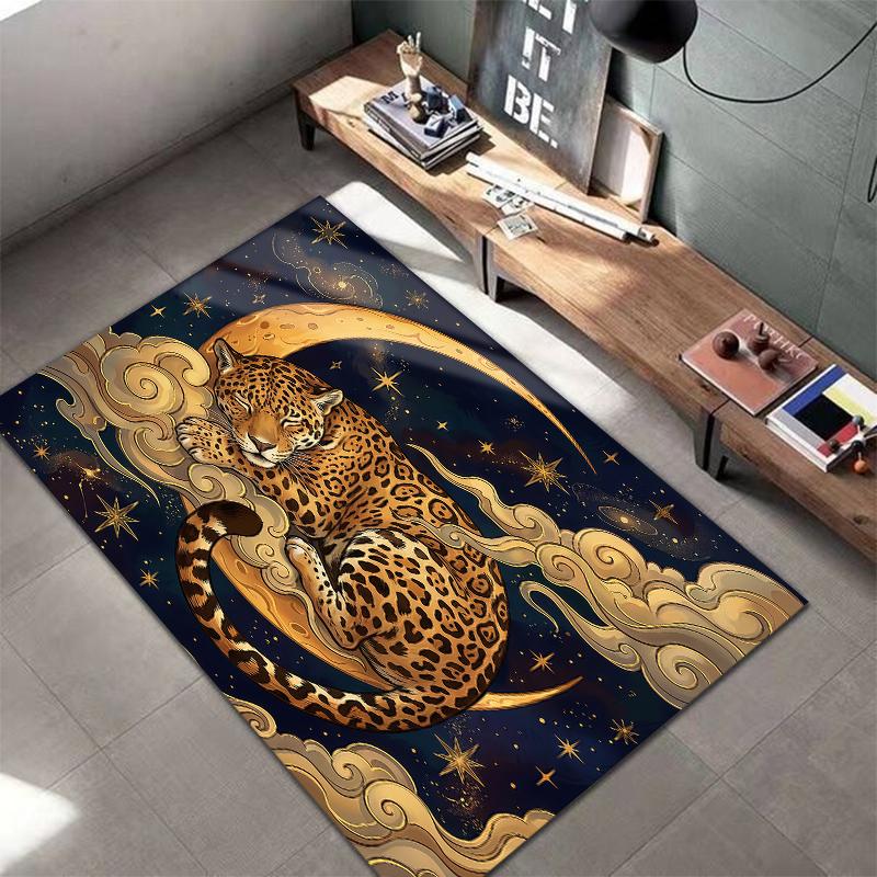 Moon animal cloud Pattern Square Carpet,Area Rug,Carpet Rug for Living Room Bedroom Sofa Playroom Decor,Non-slip Floor Mat,Holiday Birthday Gifts