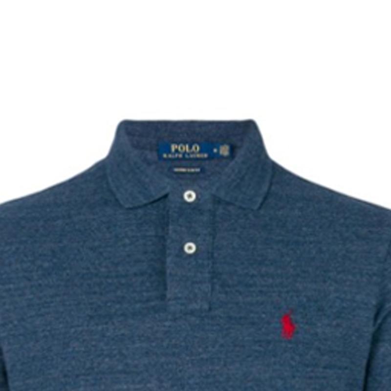 Polo Ralph Lauren Solid Slim Fit Logo Embroidered Short Sleeve Polo Shirt Men tops Blue 710666998-005