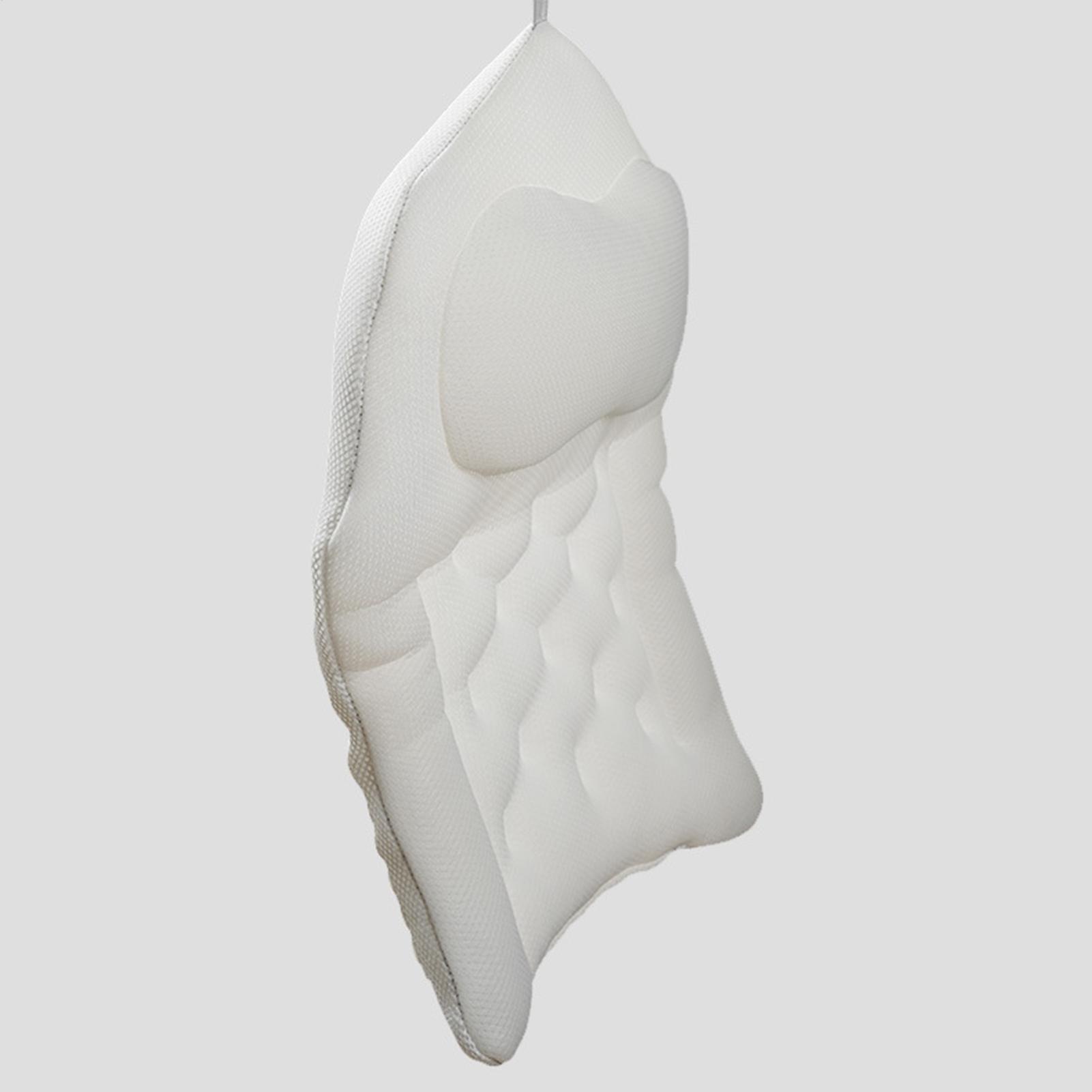 

Soft Bath Pillow 4D Bathtub Back Support Bathroom Headrest With Suction Cups Shower Cushion For Soaking Relaxation Pool Spa CN