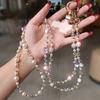 Elegantes Perlen-Handy-Lanyard für Damen Funkelndes Langes Band Verstellbar Strapazierfähiges Polypropylen-Handgelenkband Geburtstagsgeschenk