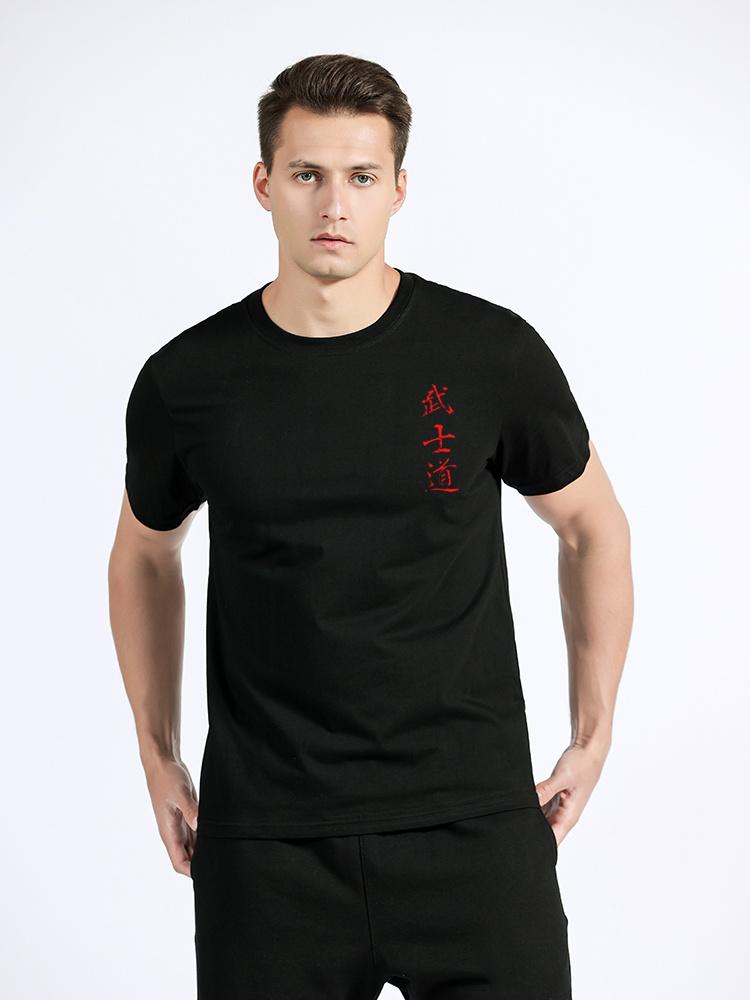 New Japan Samurai Spirit T Shirts Japanese Style Back Print Men Cotton Tshirt Anime T-shirt Bushido Male Gifts Tees Streetwear