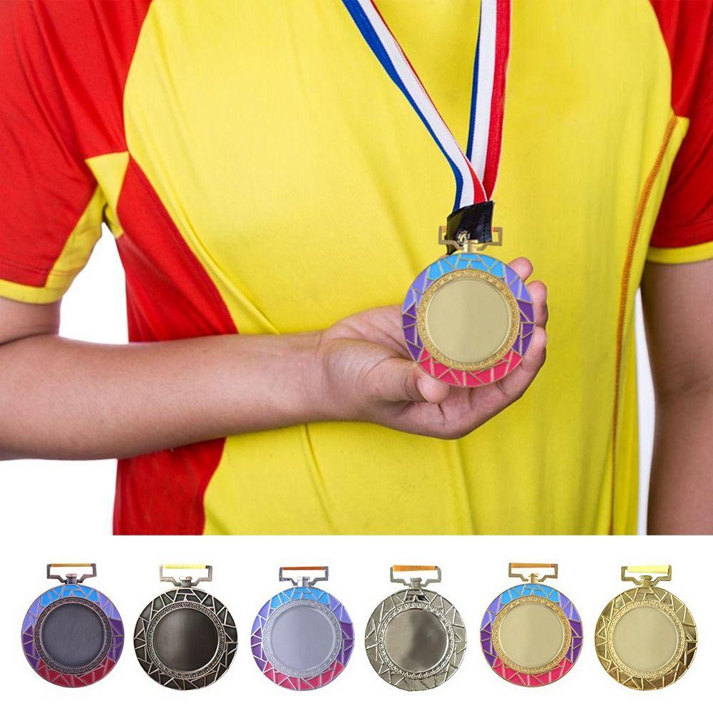 Gold Silver Bronze School Sports Meet Medals 6.5cm Children's Medals  School Sports Meet