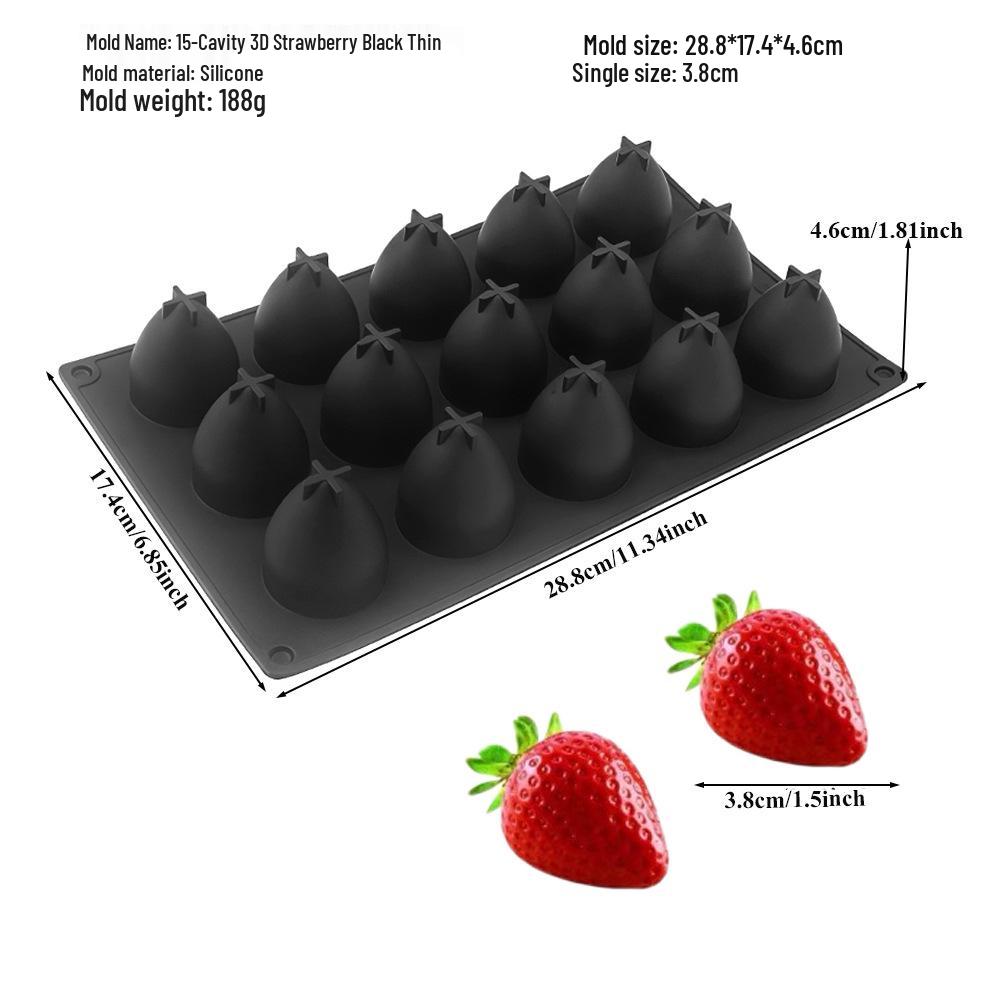 Moldes de Silicona para Mousse de Fruta 3D: Pera, Manzana, Piña, Melocotón, Durian, Frambuesa.