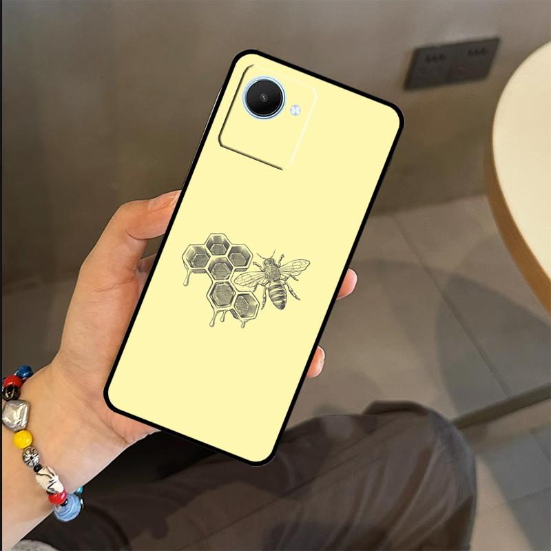 Bee Honey Case For Realme C53 C55 C51 C25 C63 C61 C65 C67 C71 C75 GT6 GT7 Pro 11 12 13 14 15 Pro Plus