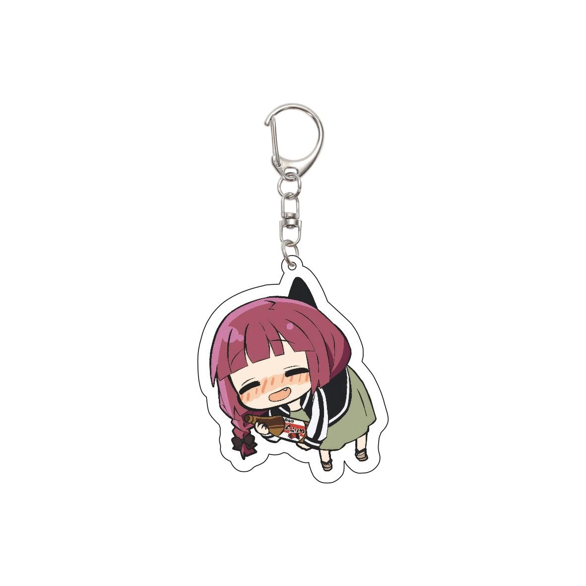 Cadeaus/55MM Anime BOCCHI THE ROCK Sleutelhanger Gotoh Hitori/Ijichi Nijika/Yamada Ryo/Kita Ikuyo Sleutelhanger Kerstcadeaus 55mm pink