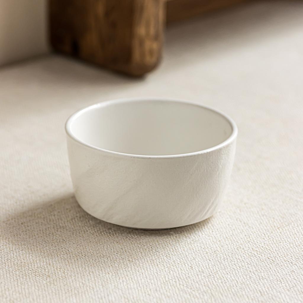 Advanced Rock Pattern Ceramic Bowl Household Rice Bowl Salad Bowl Simple Tableware Small Bowl Solid Color Round Bowl