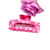 Korean-Style Large Valentine's Day Heart & Rose Acrylic Hair Clip