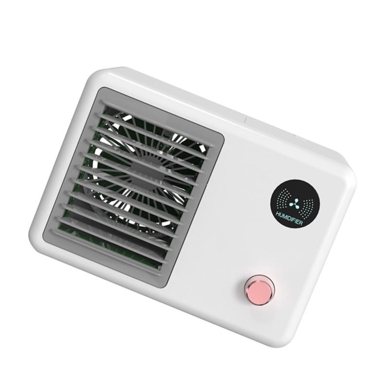 Desktop Air Cooler Air Conditioner Fan Small USB Personal Fan Quiet Air Cooler Cooling Fan 3 Speeds Misting Fan For Home Room