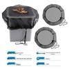 Garden Patio Rain Barrel Mesh Cover - Black Insect & Leaf Protection