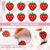 500Pcs/Roll Stationery Scrapbook Decals 2.5Cm/1Inch Red Laser Strawberry Shaped Stickers Decoration Gift Box Sticker Label