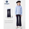 Navigare Italian Small Sailboat Girls' Flared Pants Spring and Autumn Thin Style 2026 Children's Slightly Flared Pants for Girls