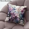 Watercolor Wildflower Mountain Landscape Throw Pattern Cushion Cover Suitable For Sofa Bedroom Car Pillow Cover