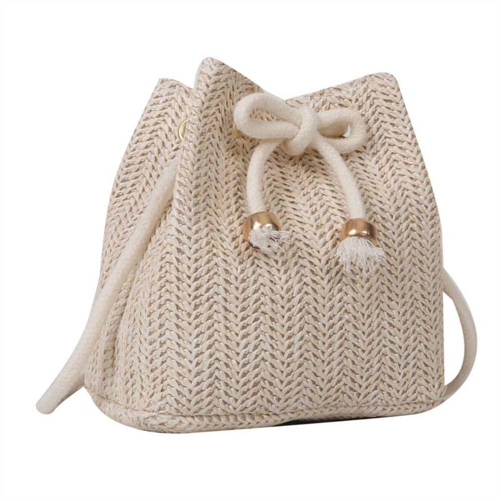 NEW Womens Cross Body Bag Soft Woven Straw Shoulder Bags Ladies Summer Beach Handbag Casual Female Satchels