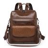 Backpack Women's New Woven Backpack Fashion Versatile Casual Multifunctional Travel Bag Women