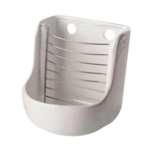 

Asdays Hay Pot, Timothy Hay, for Rabbits, Guinea Pigs, and Small Animals, Spill-Resistant, Secureable, White