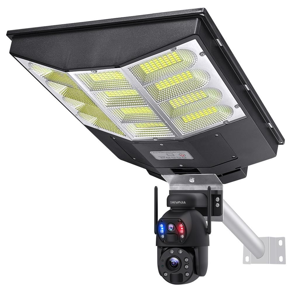 6MP Outdoor Solar Street Light Camera, 20X Zoom, Full Color Night Vision, PTZ, Dual Picture