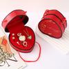 Women Watch Jewelry Gift Set Quartz Watch Rhinestone Necklace Earrings Ring Set Heart Shaped Gift Box Valentine's Day Gift Set