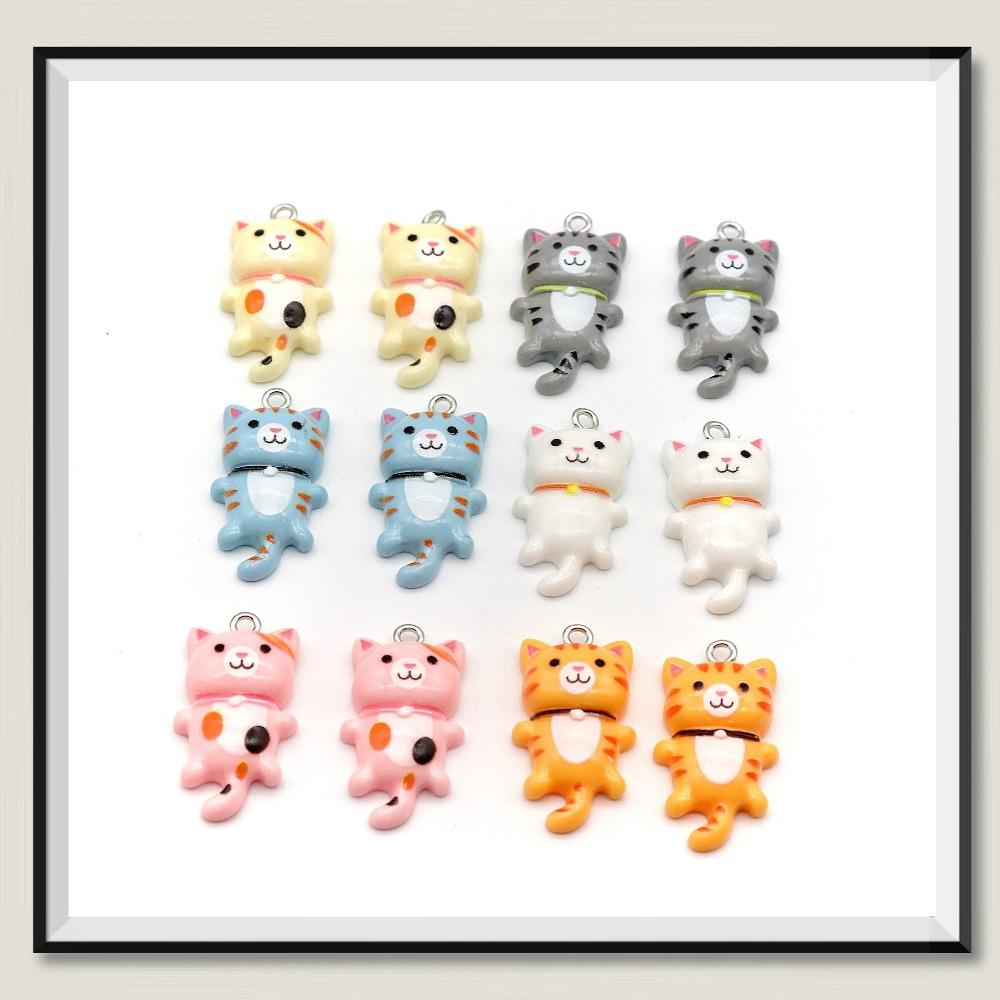 Resin Cute Resin Cat Pendant Cat Charm Charms Pendant Pendant Amulet  Decorative Accessories