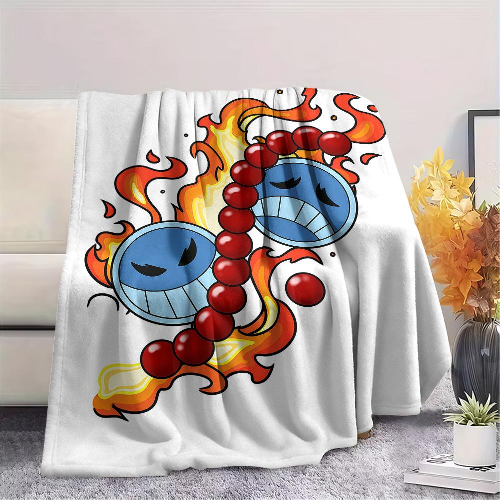 1PC Anime One Piece Patterned Flannel Blanket Suitable For All Seasons For Home Decor Warmth And Comfort Gifts Holiday Present