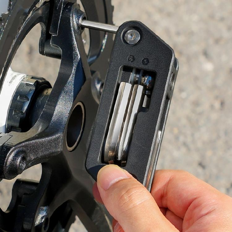 Portable Folding Hexagonal Spoke Wrench Space Saving Mountain Bike Screwdriver Tool for Bicycles Repair and Maintenance